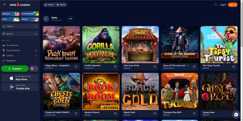 Nine Casino en ligne - L'un des atouts majeurs du Nine Casino