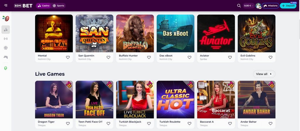 Sitio web del casino Bdmbet