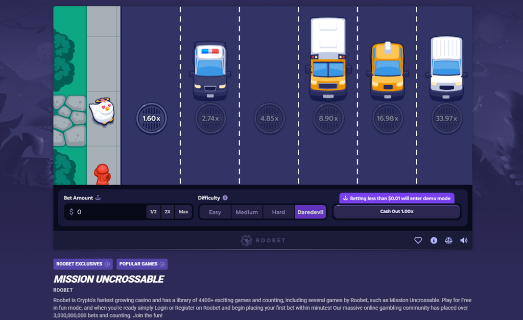 Chicken Roadway - Online Casino Game - Free Betting & Money