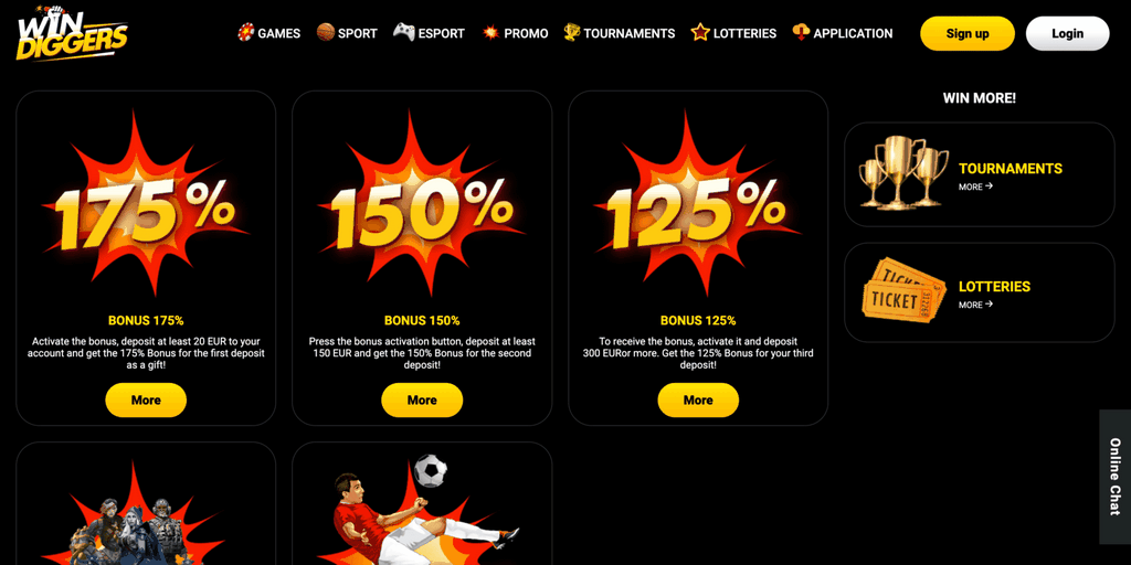 Win Diggers casino site